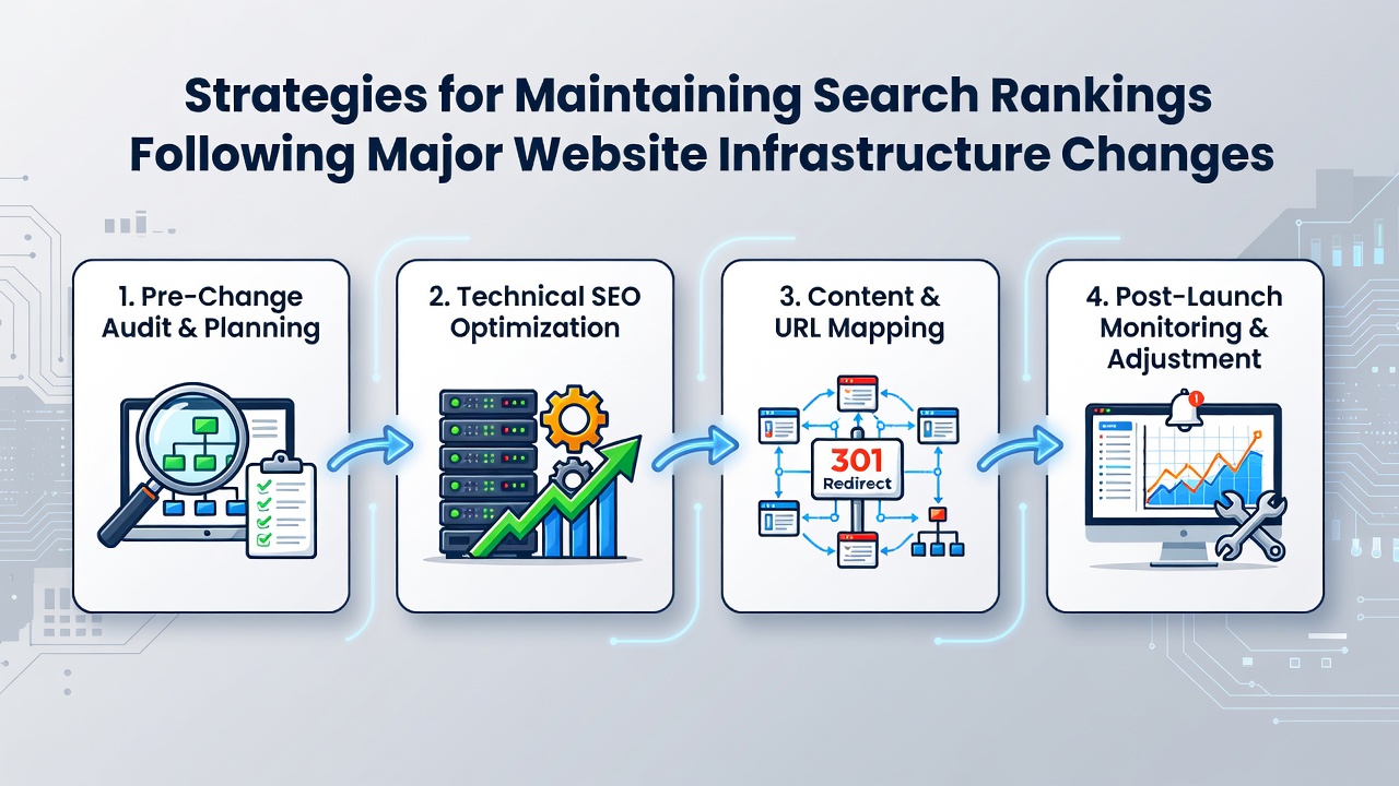 Strategies for Maintaining Search Rankings Following Major Website Infrastructure Changes